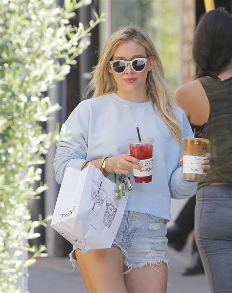HILARY DUFF in Denim Shorts Out in Beverly Hills 05/22/2017 - HawtCelebs