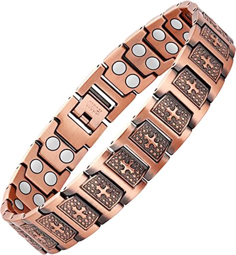 Amazon.com: MagVIVACE Cross Jesus Religion Copper Bracelet for Men for Arthritis and Joint ...