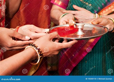 Hindu Wedding Ceremony stock photo. Image of bride, jewelry - 10540110