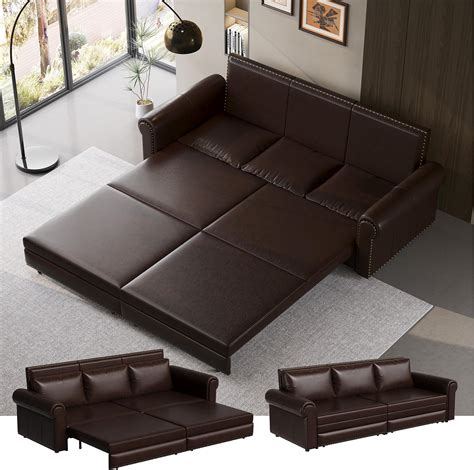 Amazon.com: LuxyHoom 93.7" King Size Sleeper Sofa Bed, Pull Out Sofa ...