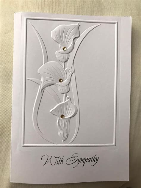 Handmade Sympathy Card with Flowers
