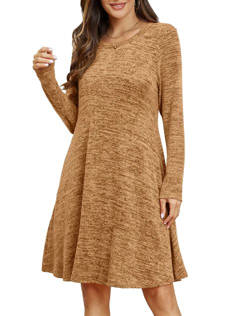 VEPKUL Plus Size Dresses 3XL for Curvy Women, Long Sleeve Fall Dresses ...