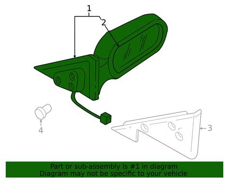 1997-1998 Mazda Millenia | Mirror | TB94-69-120F-03 | Mazda Online Parts