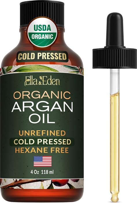 Amazon.com: Ella & Eden Organic Argan Oil for Hair, Face & Skin | Moroccan Argan Oil, USDA ...