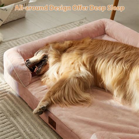 WNPETHOME Waterproof Dog Beds for Jumber Dogs, Orthopedic XXLarge Dog Bed with Sides, Big Dog ...
