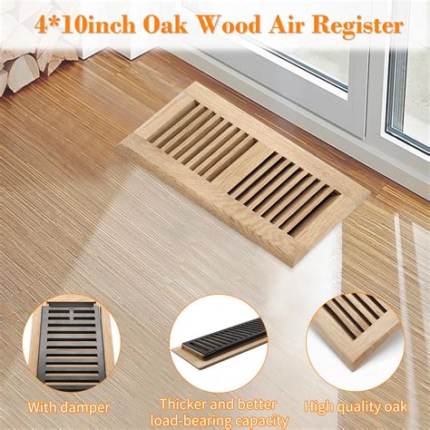 Snapklik.com : Howeall 4x10 Inch Wood Floor Vents Cover - Drop In Vent ...