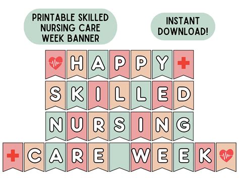 Skilled Nursing Care Week Banner Skilled Nursing Week Sign Printable ...