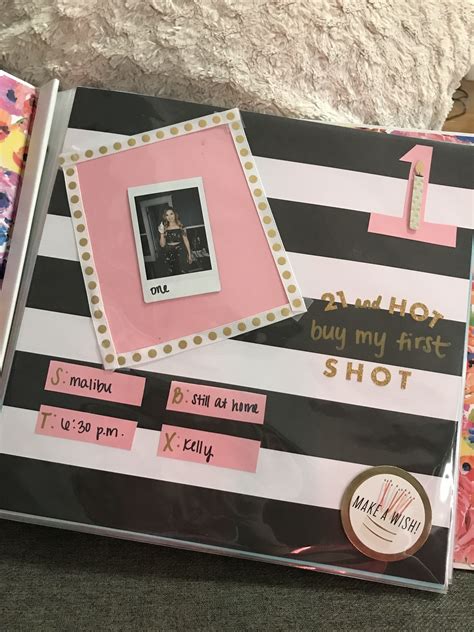 shot book page 21st birthday page 1 shot book ideas page one | 21st ...