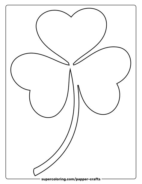 Three-Leaves Clover Leaf Template | Free Printable Papercraft Templates