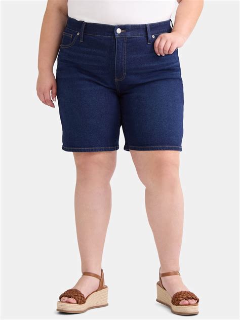 Terra & Sky Women's Plus Size Bermuda Shorts, 9" Inseam, Sizes 14W-26W ...