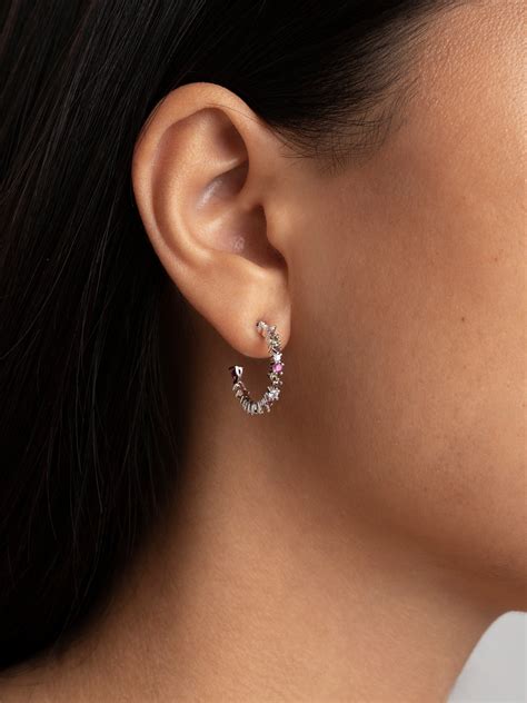 Pendientes Aro Estellar Colors Plata | Singularu