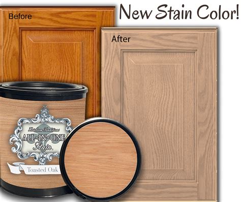 Toasted Oak (faux raw wood) ALL-IN-ONE Stain for wood, leather and ...