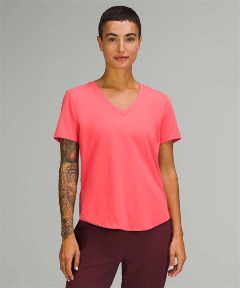 Lululemon Love V-Neck T-Shirt - Pale Raspberry - lulu fanatics