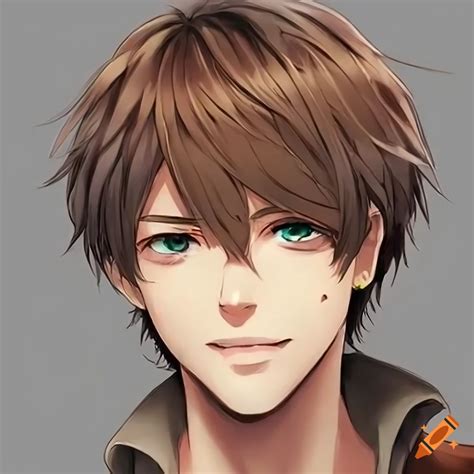 Anime character with short brown hair and an eye patch