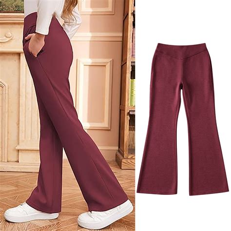 Kids School Uniform For Girls Skinny Fit Kids Dress Pants With Pockets ...