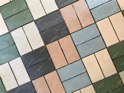 Square floor tiles in many colors background | Premium Photo