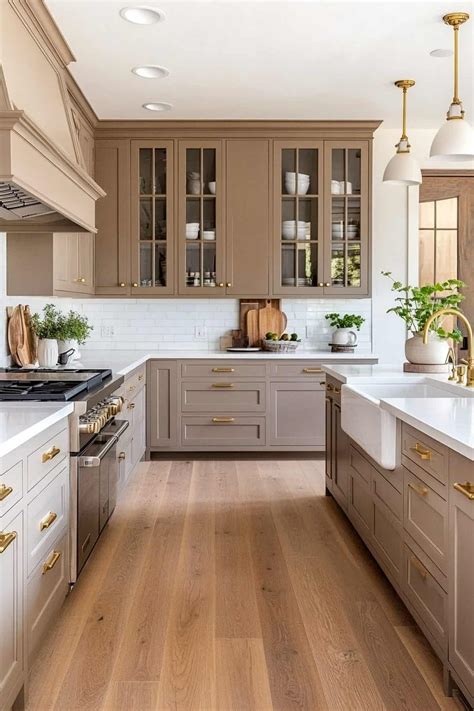 Taupe Kitchen Cabinets
