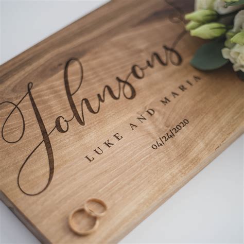 Unique Wedding Gift Personalized Cutting Board Wood - Etsy UK