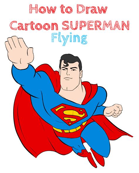 How to Draw Cartoon Superman - How to Draw Easy