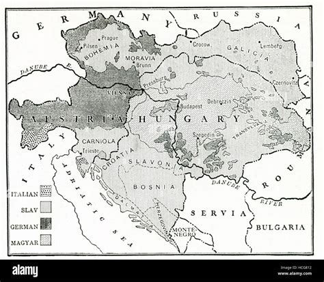 Austria hungary map hi-res stock photography and images - Alamy