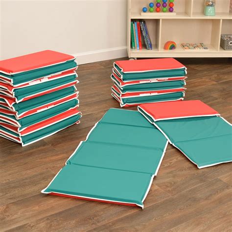 Children's Factory Pillow Rest Mats for Toddlers & Kids, 4-Fold Daycare ...