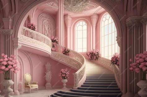 Premium AI Image | The pink palace wallpapers and images