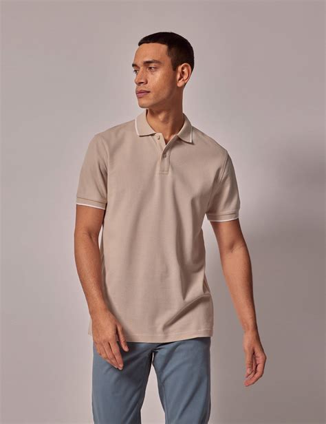 Men’s Beige Polo Shirts at M&S