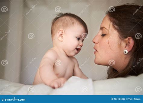 Special Bonding Time. a Mother Holding Her Baby Boy. Stock Image ...