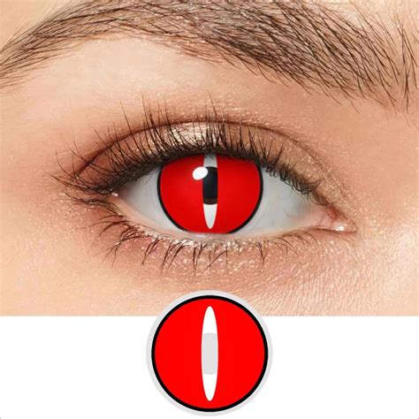 Red Demon Eyes Contact Lenses - Halloween Contact Lenses