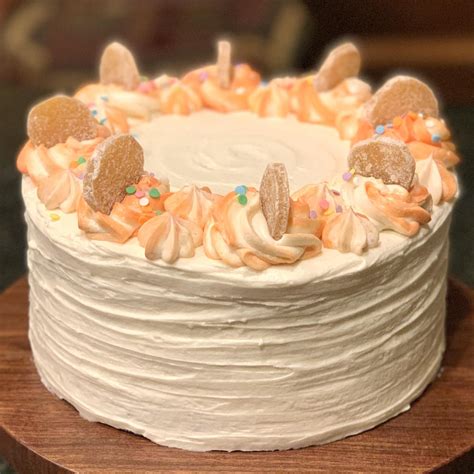 Fresh ginger cake with ermine icing. : r/Baking