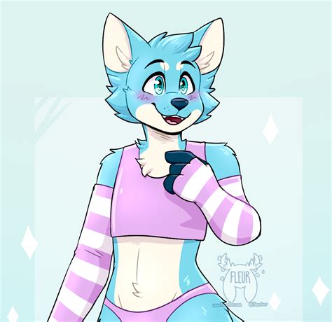Me?! (Art by me: @Fleurfurr on twitter) : furry