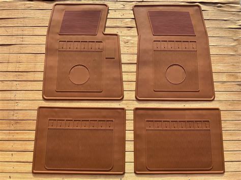 For Ford Galaxie 500 XL Floor Mat Mats Rubber Brown set of4 1965-68 New ...