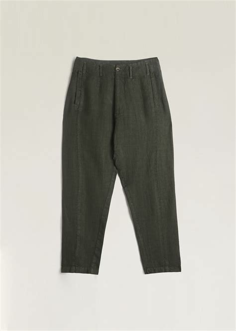 Olive Green Linen Pants | Eco-Friendly & Stylish | Maison Sora