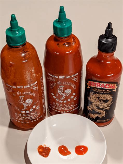 OG Huy Fong vs New Huy Fong vs Underwood Ranches Sriracha : r/spicy