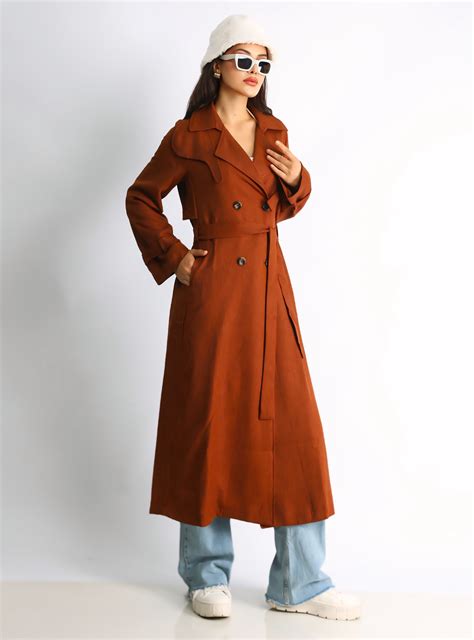 Brick Red - Trench Coat