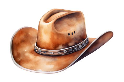 a watercolor cowboy hat on a transparent background. ai generative ...