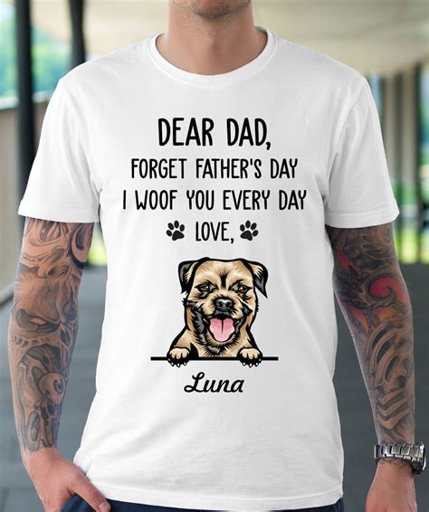 Father's Day Gift, I Woof You Every Day T Shirt, Personalized Dog Dad ...