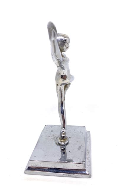 Nickel Plate Dancing Nude Girl Statue Art Deco Style, Vienna, Austria ...