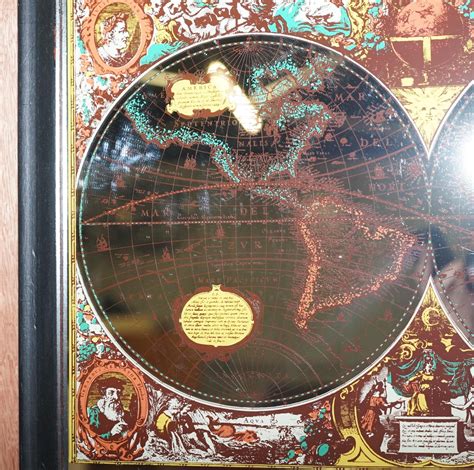 Vintage World Map Mirror Based on the Original by Johnson 1882 Military ...