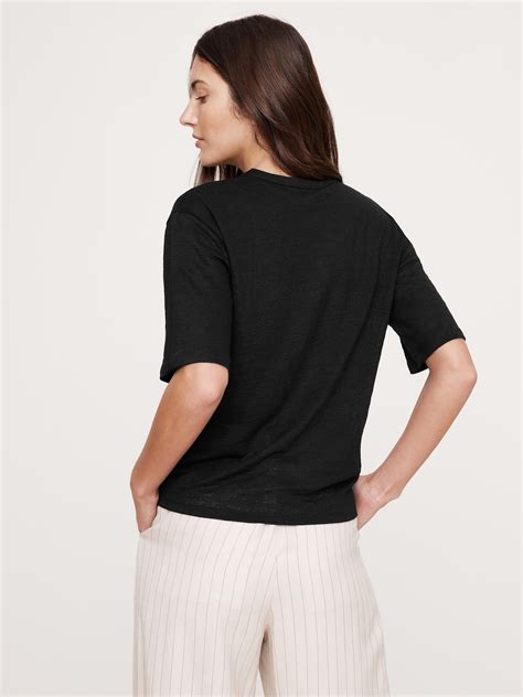 Relaxed Linen T-Shirt | Banana Republic