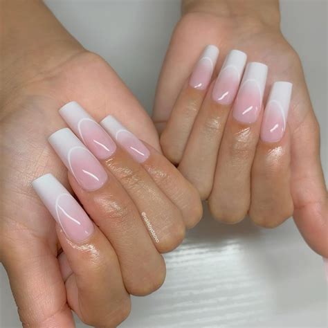 Nails White And Pink