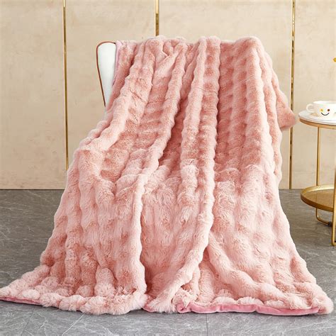 SHANNA Soft Warm Rabbit Plush Fleece Blankets Thick 1000 GSM Throws for ...