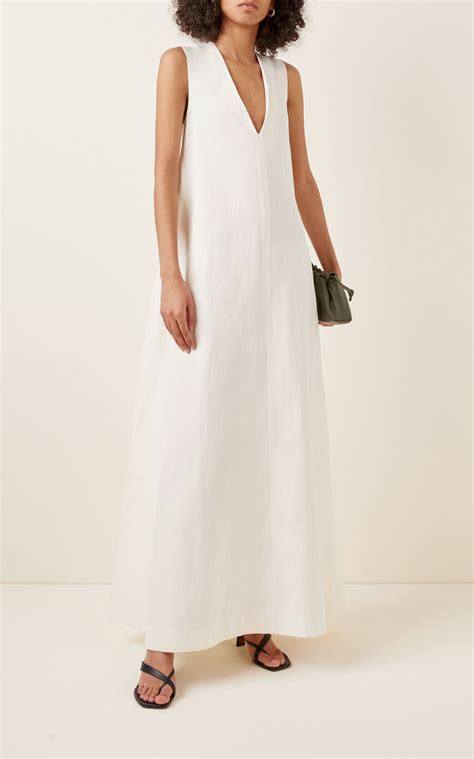 Co Cotton-Linen Maxi Dress | Maxi dress, Linen maxi dress, Fabulous dresses