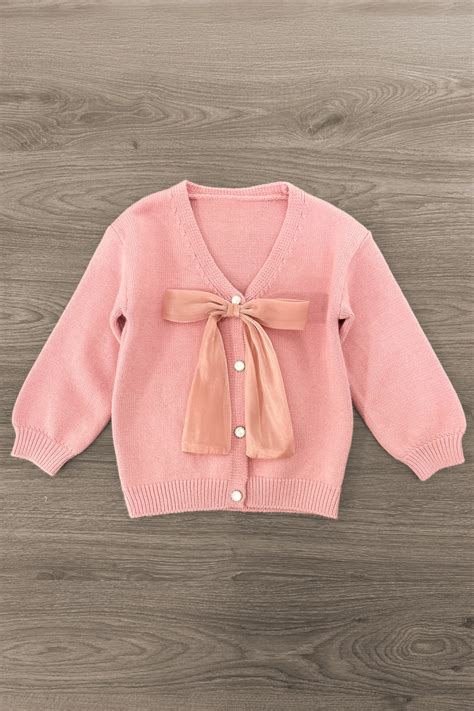 Pink Bow Sweater Cardigan | Girls' Fall & Winter Clothing - Sparkle In Pink