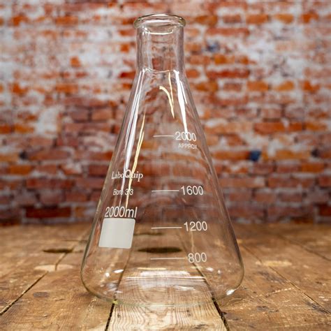 2000ml Borosilicate Erlenmeyer Flask - Ideal for Home Brewing