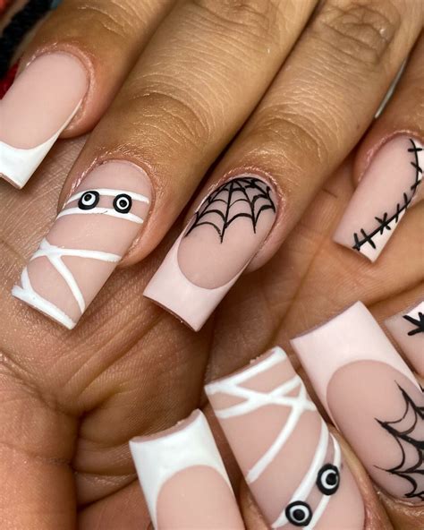 30+ Spooky Halloween French Tip Nails - Nail Designs Daily