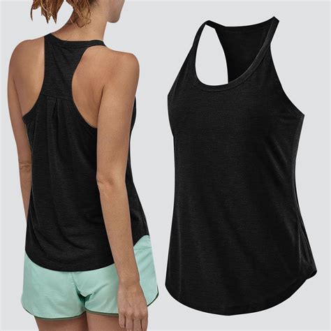 Yievot Womens Workout Tops Racerback Tank Tops Yoga Shirts Athletic ...