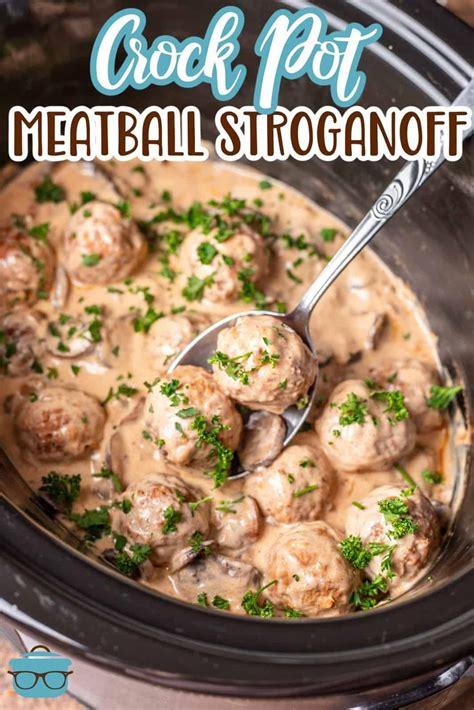 Crock Pot Meatball Stroganoff | Recipe in 2023 | Crock pot meatballs ...