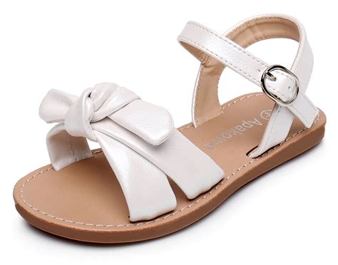 Apakowa Girls Sandals Bowknot Girls Beach Open-Fingered Sandals (Color ...