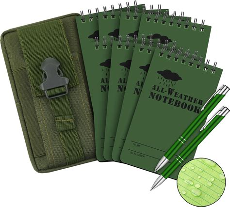 Amazon.com : Eaasty Waterproof Notebook and Pen Set 3 x 5 Inch Pocket ...
